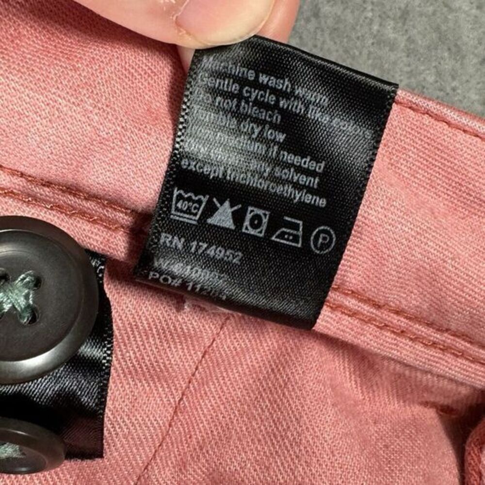 Wellen Shorts Mens Size 33 Coral Pink Chino Flat Front Bermuda READ Playa - Picture 14 of 14